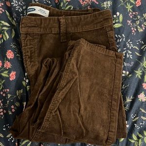 Old Navy brown corduroy super skinny pants-size 14